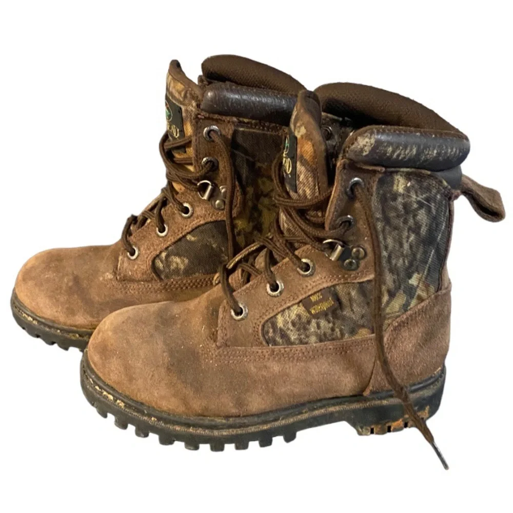 Redhead Hunting Boots Boys 2Y Medium Brown Camouflage 100% Waterproof RH29012MOB